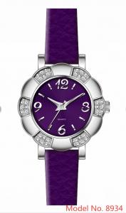 elegant women's purple watch crystal watch
