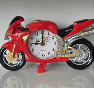Motorbike desk clock alarm clock