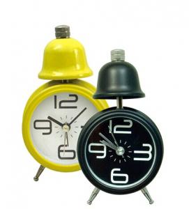 Single bell metal alarm clock