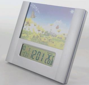 plastic square  photoframe clock