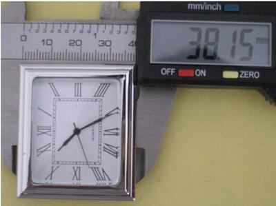 mini square metal insert clock
