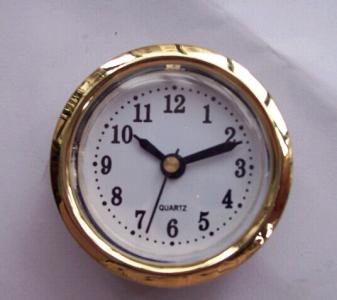 50mm plastic gold insert clock