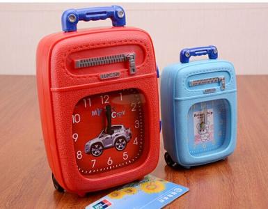 plastic luggage alarm clock desk clock