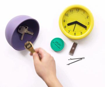 plastic storage alarm table clock